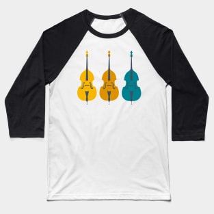 Trio of Teal Double Basses Baseball T-Shirt